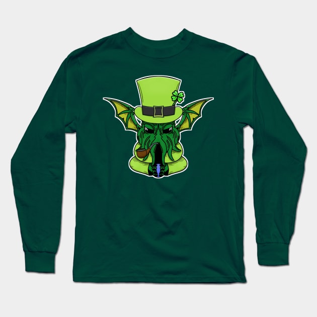 Saint Patrick's Cthulhu Long Sleeve T-Shirt by thearkhive